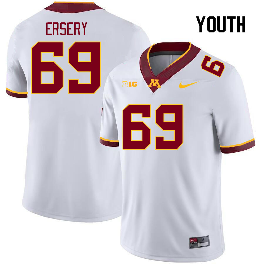 Youth #69 Aireontae Ersery Minnesota Golden Gophers College Football Jerseys Stitched-White - Click Image to Close
